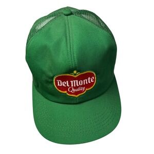 Del Monte Quality Green Mesh Trucker Hat Snapback Cap